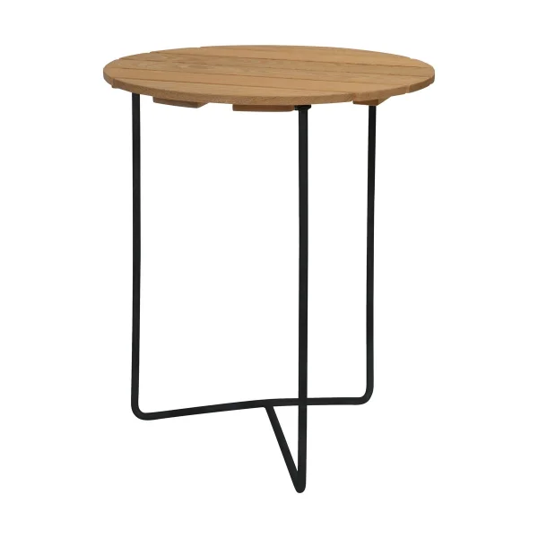 Grythyttan Stålmöbler Table 6B Ø60 cm Chêne huilé-noir