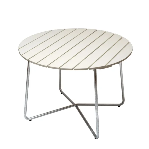 Grythyttan Stålmöbler Table à manger 9A Chêne laqué blanc Ø100 cm