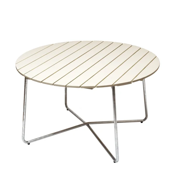 Grythyttan Stålmöbler Table à manger 9A Chêne laqué blanc ø120 cm