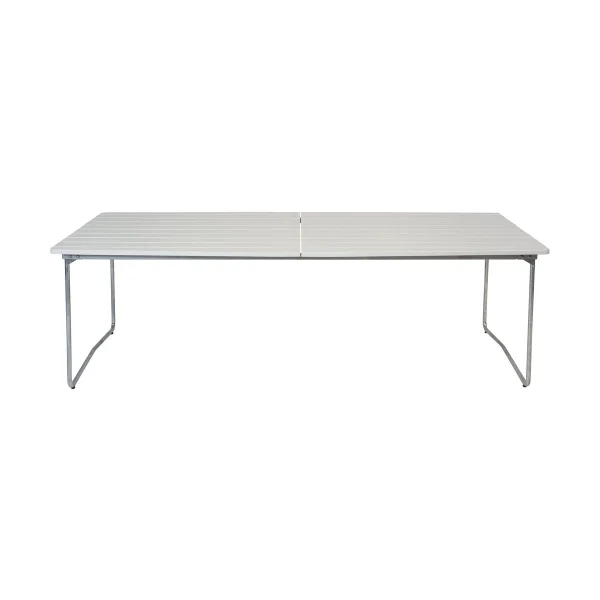 Grythyttan Stålmöbler Table à manger B31 230 cm Chêne laqué blanc - pieds galvanisés