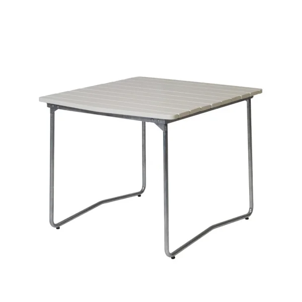 Grythyttan Stålmöbler Table à manger B31 Chêne blanc laqué-structure en acier avec galvanisation à chaud