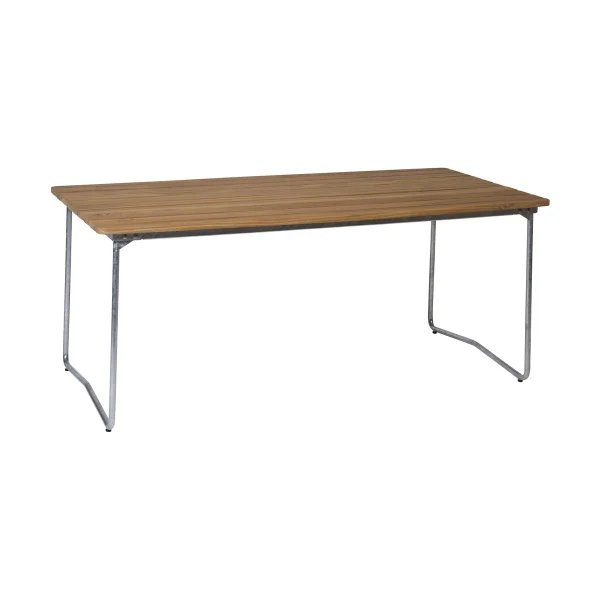 Grythyttan Stålmöbler Table à manger B31 Teck-structure en acier avec galvanisation à chaud