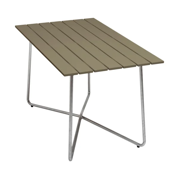 Grythyttan Stålmöbler Table B25A Vert clair chêne-acier galvanisé