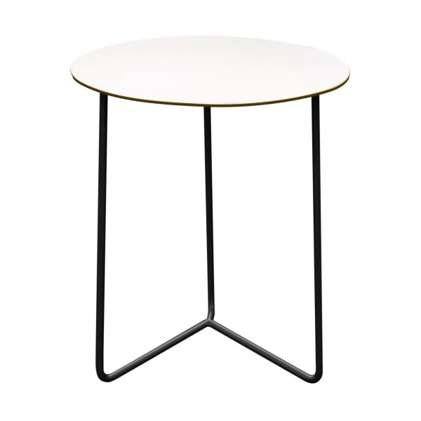 Grythyttan Stålmöbler Table High Tech ø60 cm Blanc stratifié compact-noir