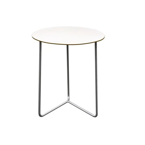 Grythyttan Stålmöbler Table High Tech ø60 cm Blanc-structure en acier avec galvanisation à chaud