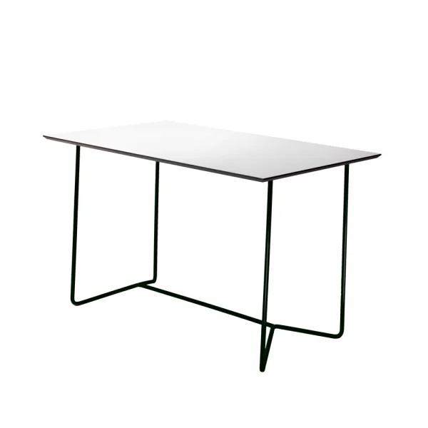 Grythyttan Stålmöbler Table High Tech rectangulaire Blanc-structure noire