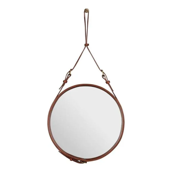 GUBI - Adnet Miroir Circular Ø45 Tan Leather