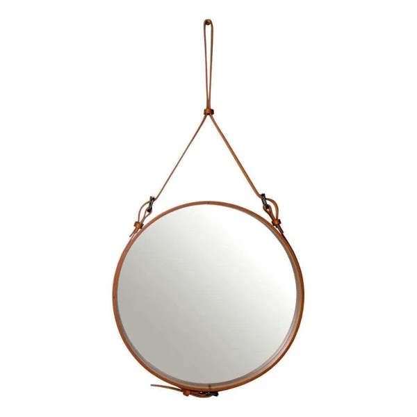 GUBI - Adnet Miroir Circular Ø58 Tan Leather