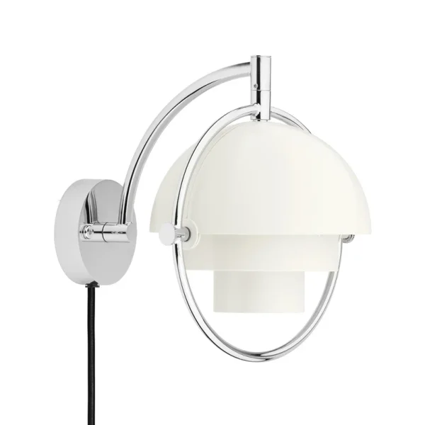 GUBI - Applique murale Multi-Line chrome/blanc métal G9