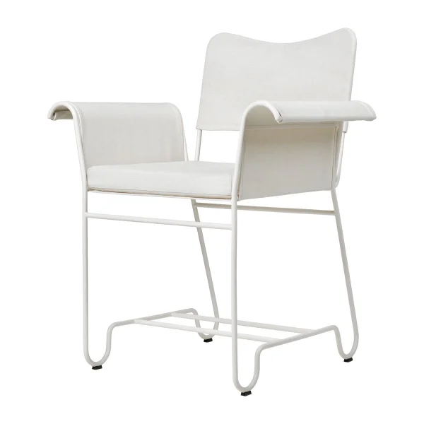 GUBI Chaise à accoudoirs Tropique White semi matt-Leslie 06