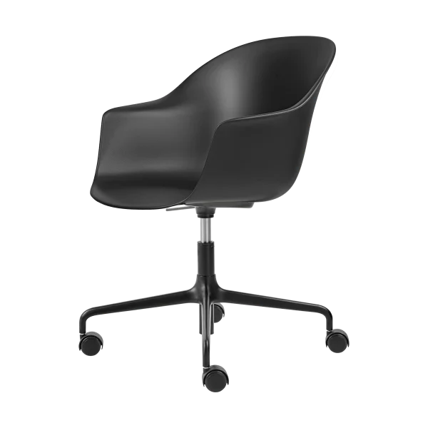 GUBI Chaise de bureau Bat Meeting Chair Black-black