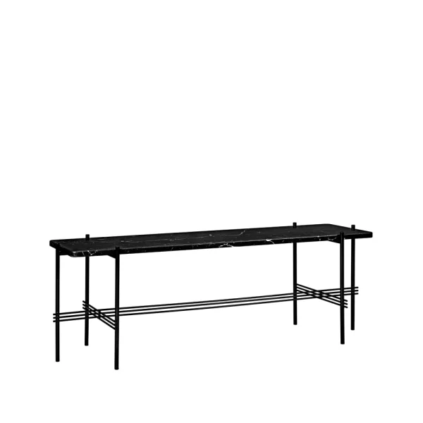 GUBI Desserte TS Console 1 marbre noir, structure noire