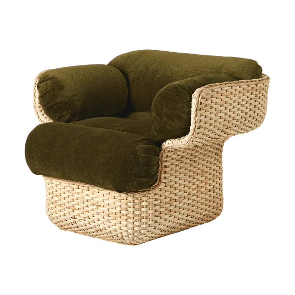 GUBI Fauteuil Basket entièrement revêtu Mumble Glamour Group 40-rotin