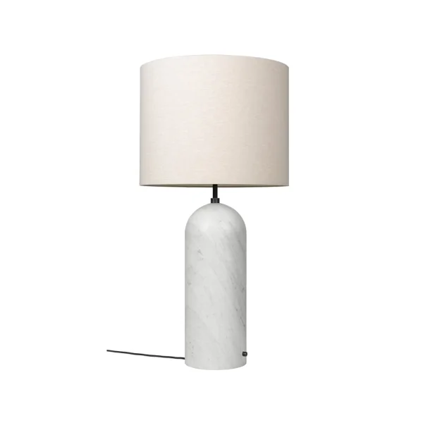 GUBI Lampadaire Gravity XL marbre blanc/toile, low