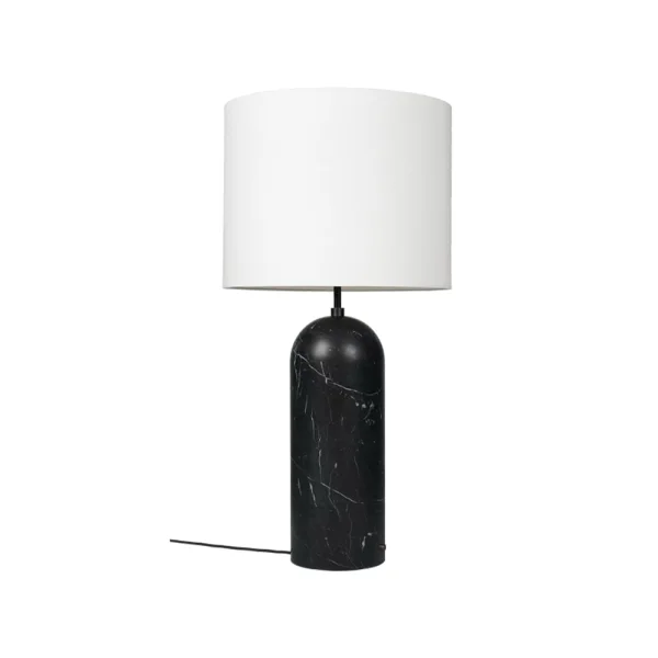 GUBI Lampadaire Gravity XL marbre noir/blanc, low