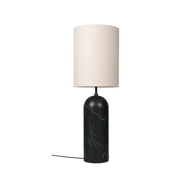 GUBI Lampadaire Gravity XL marbre noir/toile, high