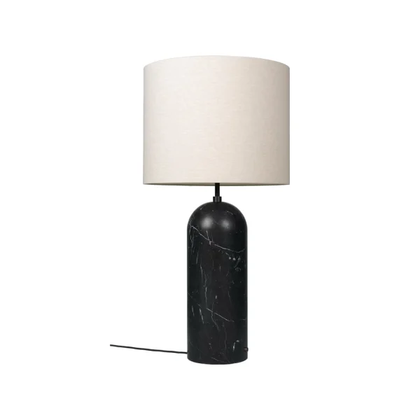 GUBI Lampadaire Gravity XL marbre noir/toile, low