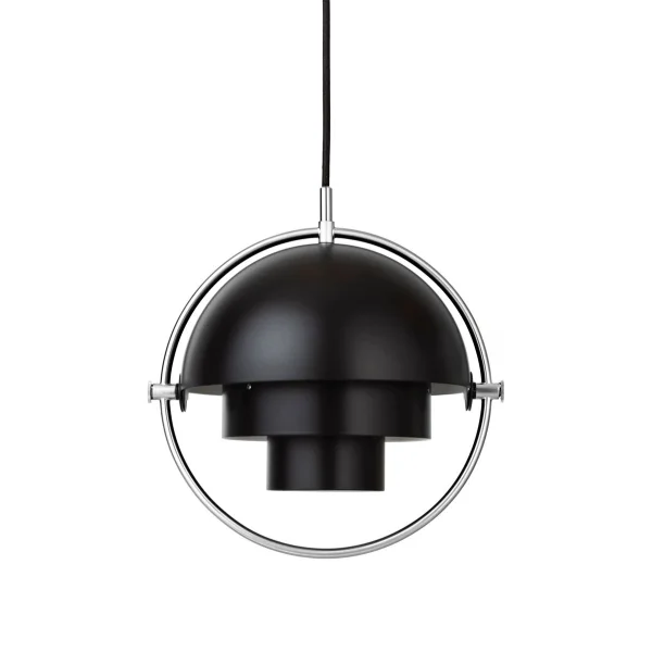 GUBI Lampe à suspension Multi-Lite small Chrome-noir