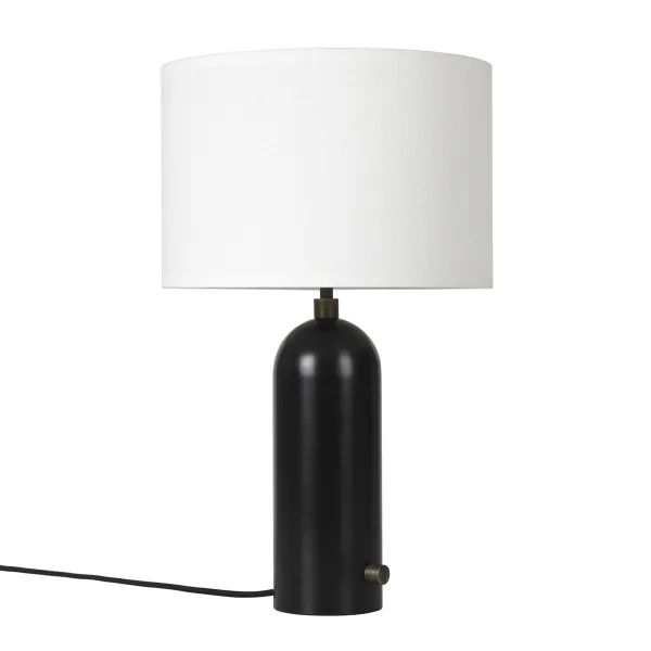 GUBI Lampe de table Grablancy S blackend steel + abat-jour blanc