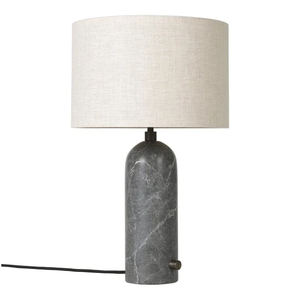 GUBI Lampe de table Grablancy S Marbre gris-toile