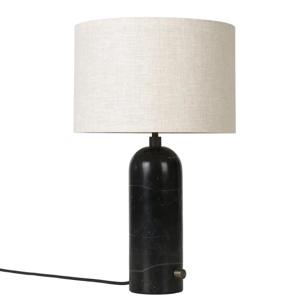 GUBI Lampe de table Grablancy S Marbre noir-toile