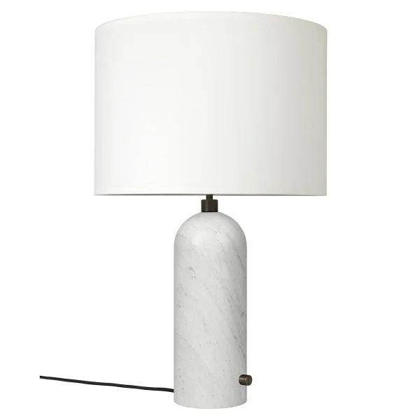 GUBI Lampe de table Gravity L Marbre blanc-blanc