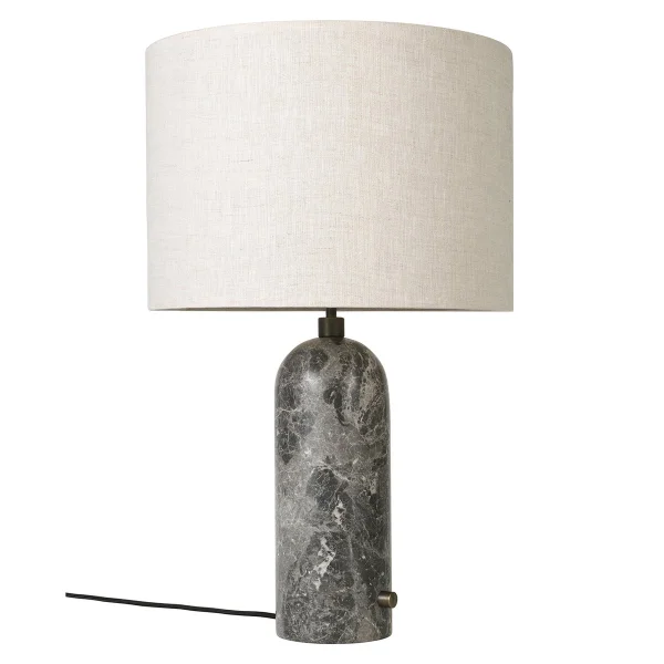 GUBI Lampe de table Gravity L Marbre gris-toile