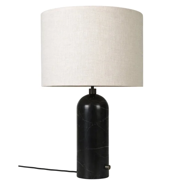 GUBI Lampe de table Gravity L Marbre noir-toile