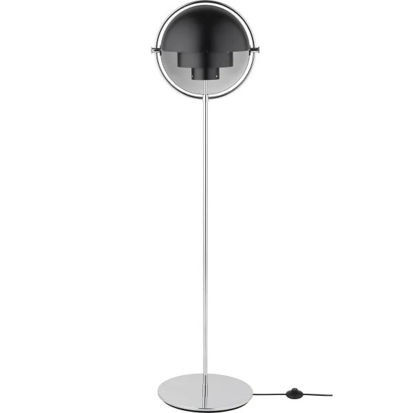 GUBI Lampe sur pied Multi-Lite Chrome-noir