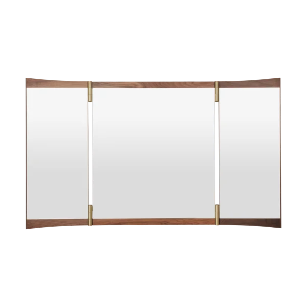 GUBI Miroir Vanity 3 Noyer-laiton