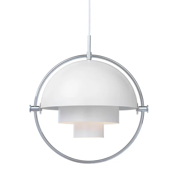 GUBI Plafonnier Multi-Lite chrome-blanc