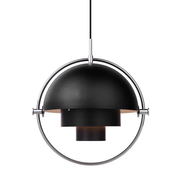 GUBI Plafonnier Multi-Lite chrome-noir