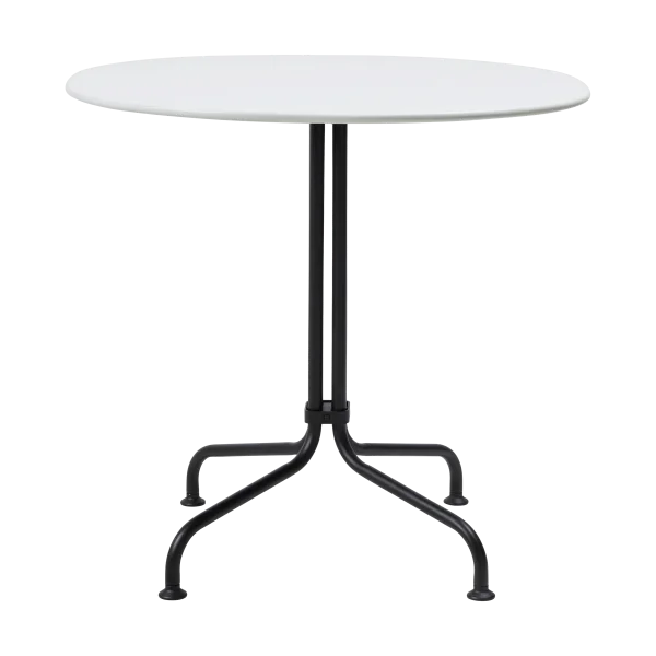 GUBI Table à manger Carmel Bistro, 75x75 cm Clam white-black semi matt
