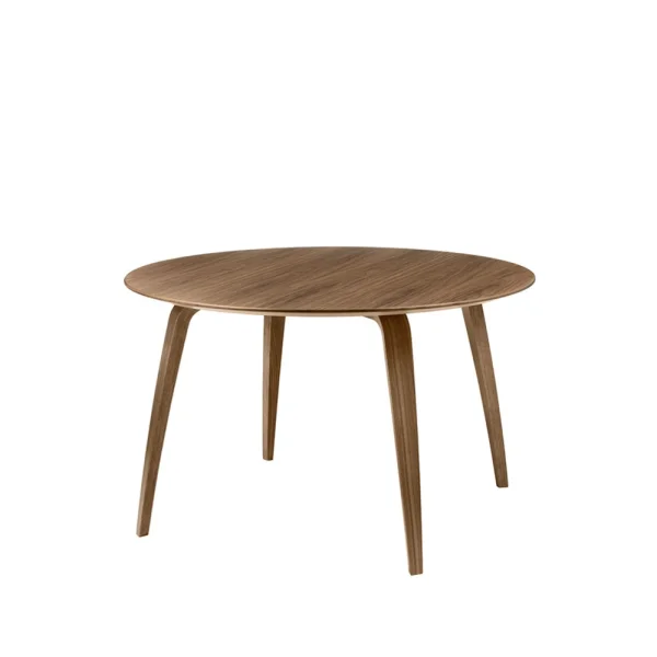 GUBI Table à manger Gubi ronde american walnut