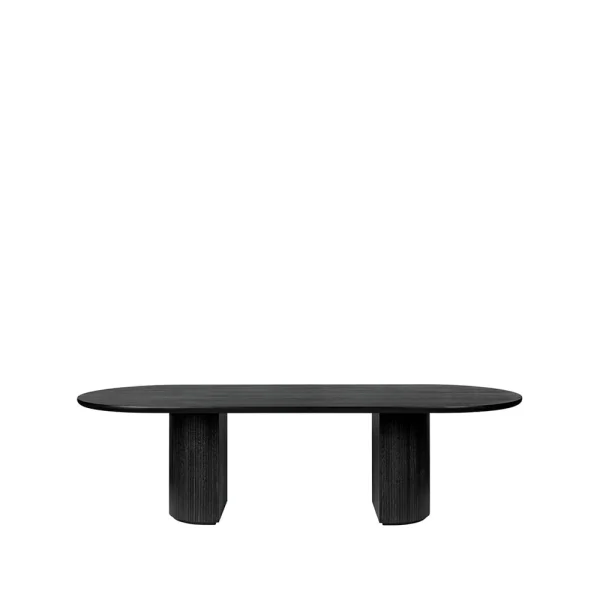 GUBI Table à manger Moon ellipse oak brown/black stained