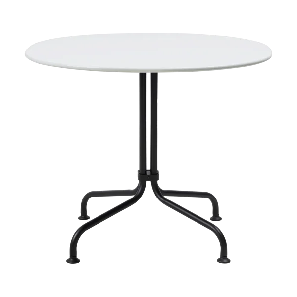 GUBI Table basse Carmel Bistro, 75x75 cm Clam white-black semi matt