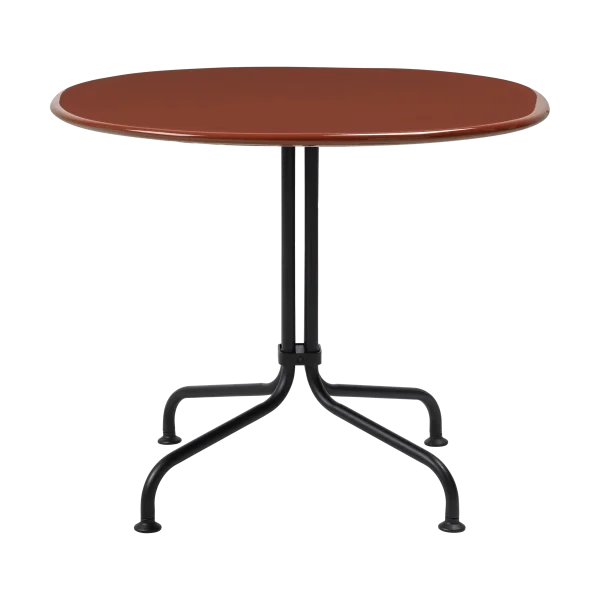 GUBI Table basse Carmel Bistro, 75x75 cm Rock red-black semi matt