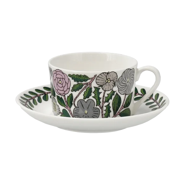 Gustavsbergs Porslinsfabrik Tasse à thé avec soucoupe Maj 35 cl Rose