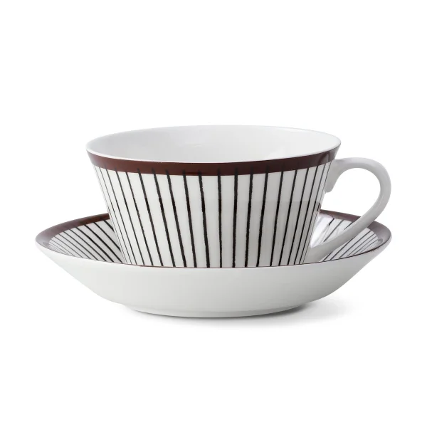 Gustavsbergs Porslinsfabrik Tasse à thé et soucoupe Ribb tasse à thé + soucoupe
