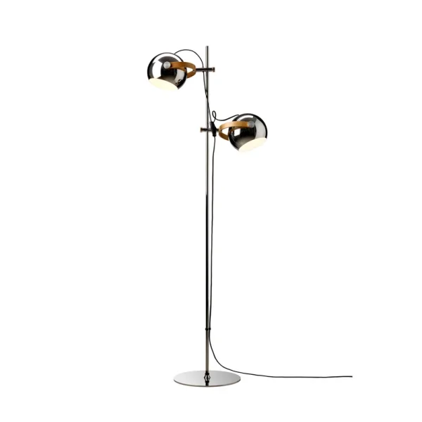 Halo Design - Lampadaire DC, chrome, hauteur 150 cm, métal, à 2 lampes