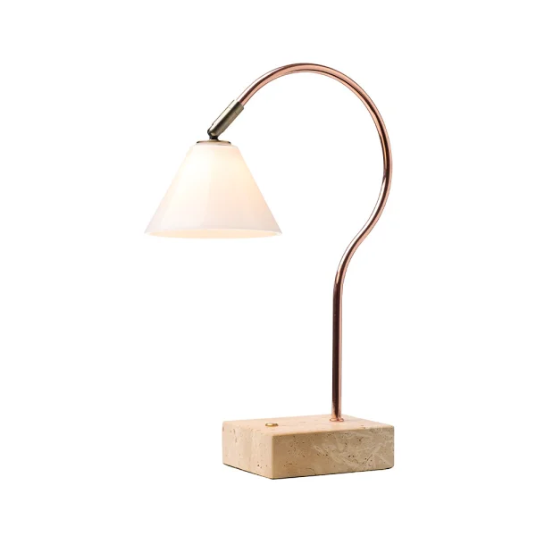 Halo Design - Question Portable Lampe de Table Cuivre Antique/Laiton Opale