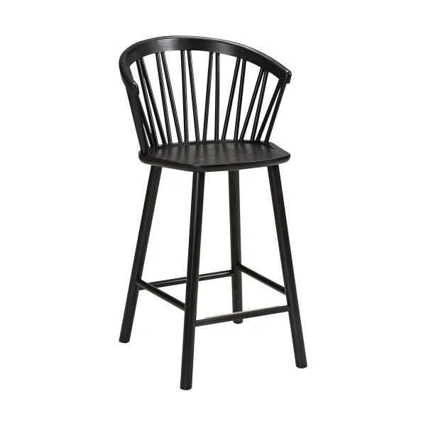 Hans K Fauteuil de bar ZigZag 63 cm Lasuré noir