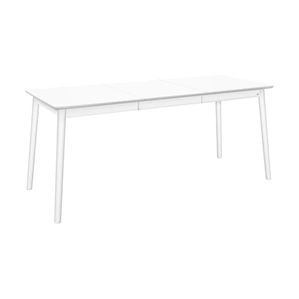 Hans K Table ZigZag 127x75 cm avec rallonge 53 cm Bouleau blanc