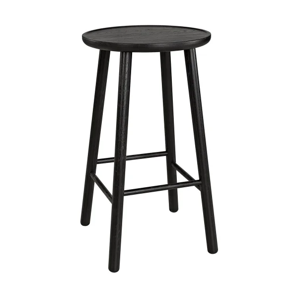 Hans K Tabouret de bar ZigZag 63 cm Lasuré noir