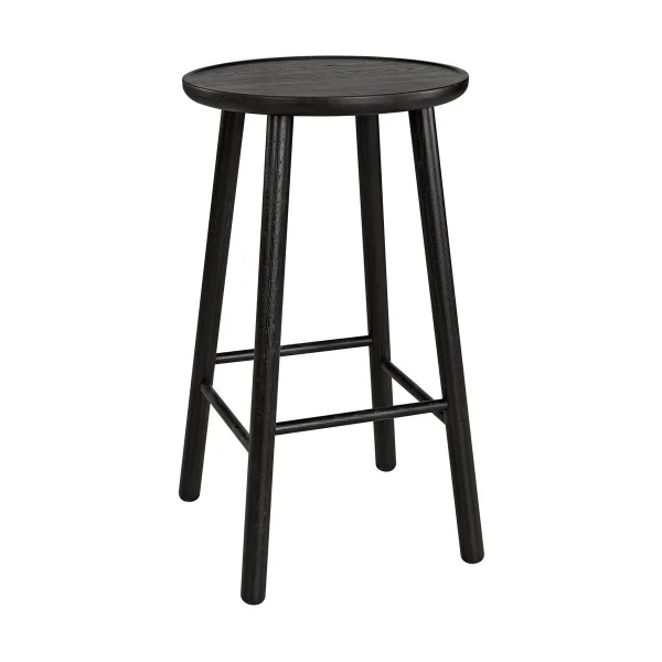 Hans K Tabouret de bar ZigZag 78 cm Lasuré noir