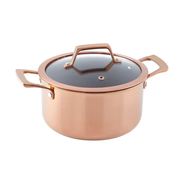 Hâws Faitout Hâws Santo avec couvercle, revêtement hybride 3,4 L Rose Gold