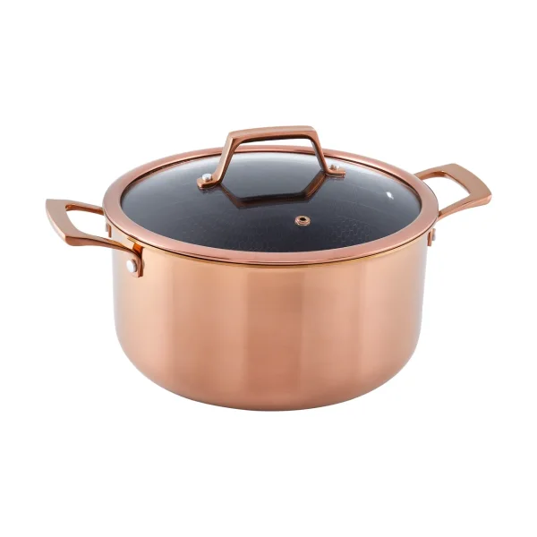 Hâws Faitout Hâws Santo avec couvercle, revêtement hybride 5,8 L Rose Gold