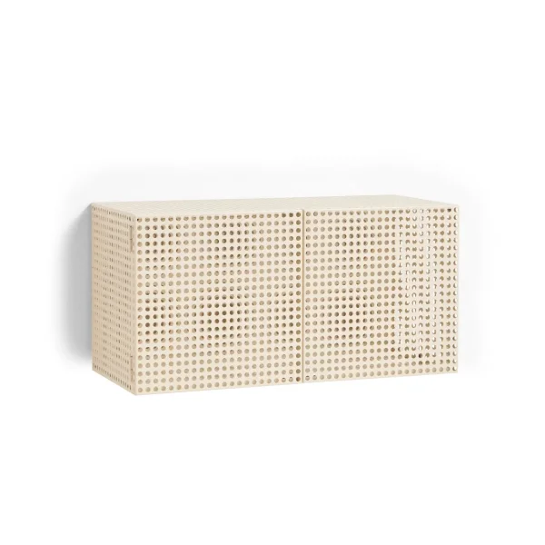HAY Armoire murale Perforated Cabinet small Eggshell