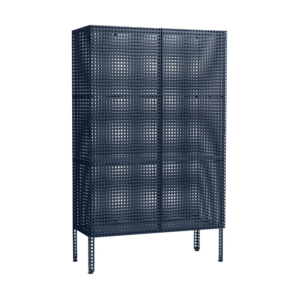 HAY Armoire Perforated Cabinet large Steel blue