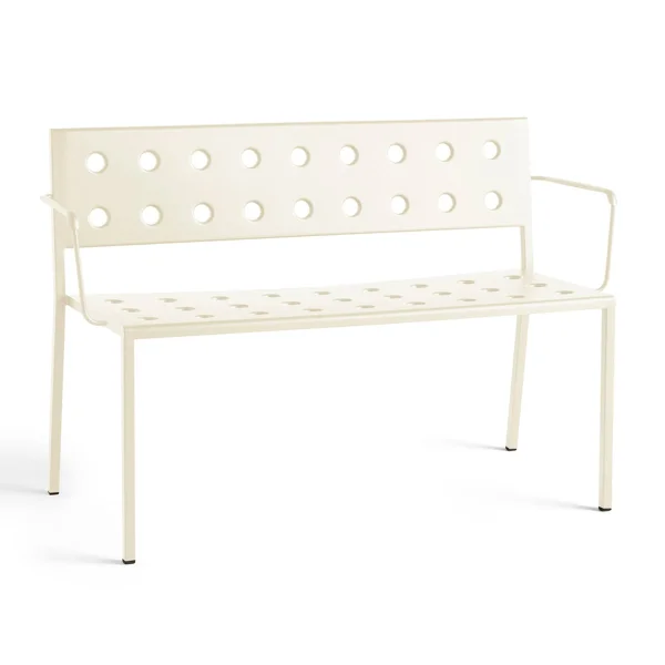 HAY Banc Balcony Dining avec accoudoirs 121x52 cm Chalk beige